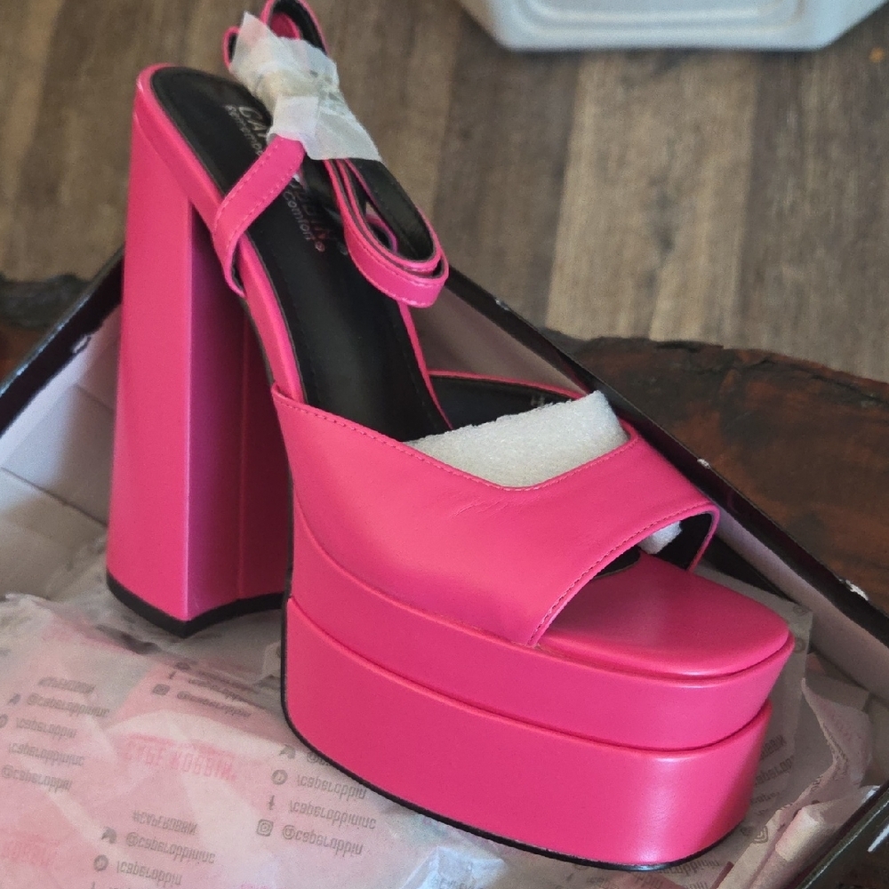 Pink Platform Heels - Picture 2 of 7